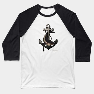 Retro Shark Tattoo Art Baseball T-Shirt